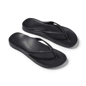 Archies Arch Support Flip Flops Black Mens 8 Womens 9 New With Tags